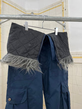 Load image into Gallery viewer, 1990s Dexter Wong Nylon Cargo Waders with Faux Fur Trim - Size L