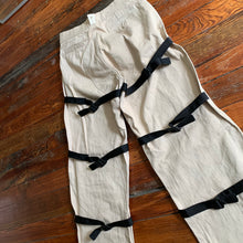 Load image into Gallery viewer, 1996 General Research Beige Bondage Strap Pants - Size M
