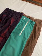 Load image into Gallery viewer, 1990s CDGH+ Wide Teal Workpants with Off Center Zipper Gimmick - Size L