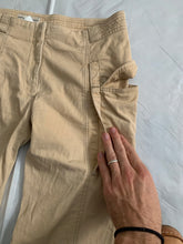 Load image into Gallery viewer, 2000s Armani Beige Gimmick Cargo Pocket Work Pants - Size S