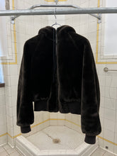 Load image into Gallery viewer, 1990s Katharine Hamnett Cropped Fuzzy Hooded Bomber - Size M