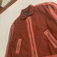 Load image into Gallery viewer, 1990s Armani Object Dyed Bordeaux Blouson with Pink Contrast Pipping - Size XL