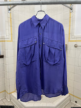 Load image into Gallery viewer, 1980s Katharine Hamnett Purple Silk Cargo Shirt - Size L