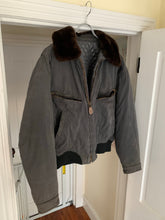 Load image into Gallery viewer, 1990s Armani Washed B-15 Bomber Jacket with Removable Fur Collar and Articulated Shoulder Gusset - Size XL