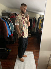Load image into Gallery viewer, 1990s Armani Beige Graphic Rayon Shirt - Size L