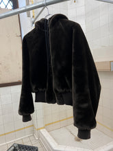 Load image into Gallery viewer, 1990s Katharine Hamnett Cropped Fuzzy Hooded Bomber - Size M