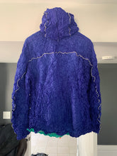 Load image into Gallery viewer, aw1999 Issey Miyake Blue Crinkled Bungee Pullover Packable Hoodie - Size M