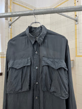 Load image into Gallery viewer, 1980s Katharine Hamnett Grey Silk Military Cargo Shirt - Size OS