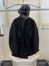 Load image into Gallery viewer, Late 1990s Mandarina Duck Thick Wool M65 Jacket with Grey Nylon Hood - Size L