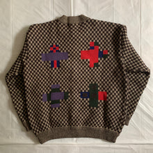 Load image into Gallery viewer, 1980s Issey Miyake Checkered Geometirc Intarsia Sweater - Size M
