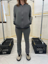 Load image into Gallery viewer, 2000s Mandarina Duck Slate Grey Cropped Contemporary Textured Zipper Cardigan - Size XS