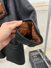 Load image into Gallery viewer, 1980s Marithe Francois Girbaud x Compagnie Des Montagnes &amp; Des Forets Leather Shearling Coat with Expandable Collar - Size XL