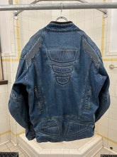 Load image into Gallery viewer, Vintage Padded Denim Moto Jacket - Size L