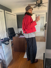 Load image into Gallery viewer, 2000s Vintage Jipijapa Red Nylon Backzip Jacket with Removable Fur Collar - Size M