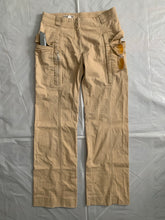 Load image into Gallery viewer, 2000s Armani Beige Gimmick Cargo Pocket Work Pants - Size S