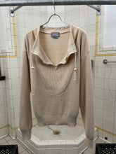 Load image into Gallery viewer, 1980s Marithe Francois Girbaud Wide Quarter Zip Sweater with Neck Cinching Detail - Size L
