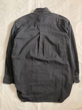 Load image into Gallery viewer, 1980s Katharine Hamnett Black Soft Cotton Oversized Military Shirt - Size XL