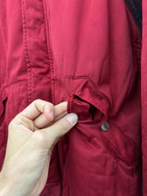 Load image into Gallery viewer, 1980s Armani Heavy Red Cotton Cropped Bomber with Black Contrast Trim Detailing - Size XL