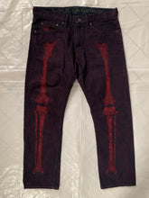 Load image into Gallery viewer, ss2008 Issey Miyake APOC Red Skeleton Leg Bone Pants - Size L