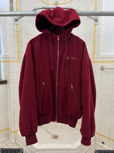 Load image into Gallery viewer, 1980s Katharine Hamnett Velour Circle Pattern Hooded Bomber - Size XL