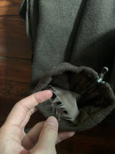 Load image into Gallery viewer, 1990s Katharine Hamnett Cropped Dark Khaki Wool Jacket with Fur Collar - Size M