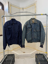 Load image into Gallery viewer, aw1986 Katharine Hamnett Silk Navy Cargo Bomber - Size OS