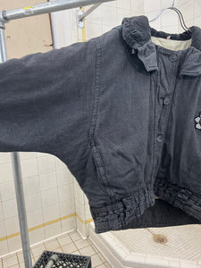 1980s Armani Padded Cropped Hooded Bomber - Size M