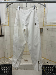 1980s Armani White Twill Flight Pants - Size XS