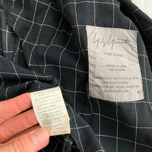 Load image into Gallery viewer, ss1996 Yohji Yamamoto Rayonne Checkered Blazer - Size M