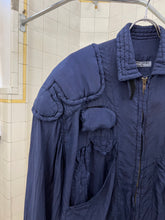 Load image into Gallery viewer, aw1986 Katharine Hamnett Silk Navy Cargo Bomber - Size OS