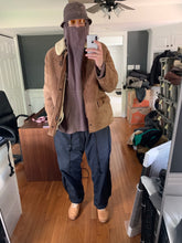 Load image into Gallery viewer, 1990s Armani Tan Suede Mouton Jacket - Size L