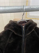 Load image into Gallery viewer, 1990s Katharine Hamnett Cropped Fuzzy Hooded Bomber - Size M