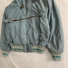 Load image into Gallery viewer, 1990s Armani Faded Olive Hooded Bomber with Modular Kangaroo Pouch - Size L