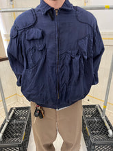 Load image into Gallery viewer, aw1986 Katharine Hamnett Silk Navy Cargo Bomber - Size OS
