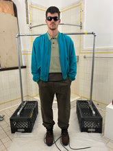 Load image into Gallery viewer, 1980s Armani Blue Bomber Jacket with Ribbed Collar Trim - Size M