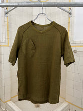 Load image into Gallery viewer, 2000s Mandarina Duck Khaki Green Reversible Linen Chest Pocket Shirt - Size M