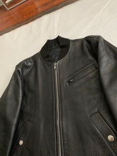 Load image into Gallery viewer, 1990 CDGH Cropped Black Leather Bomber Jacket - Size OS