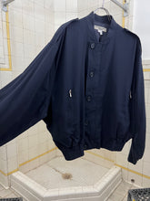 Load image into Gallery viewer, 1990s Katharine Hamnett Wide Bomber with Articulated Ribbed Cuffs in Navy - Size L