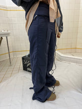 Load image into Gallery viewer, 2000s Armani Navy Futuristic Padded Nylon Pants - Size S