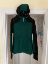 Load image into Gallery viewer, 2000s Vintage Green and Black Mohair Ninja Hoodie - Size M