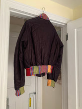 Load image into Gallery viewer, ss1993 Yohji Yamamoto Quilted Cropped Bomber with Ethnic Knitted Ribbing Details - Size OS