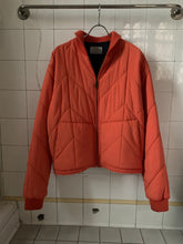 Load image into Gallery viewer, 1990s Armani Cropped Quilted Chevron Iridescent Orange Bomber Jacket - Size L