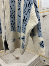 Load image into Gallery viewer, 1980s Marithe Francois Girbaud Wide Intarsia Zippered Sweater - Size L