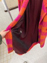Load image into Gallery viewer, 1980s Armani Plaid Boiled Wool Overcoat - Size M