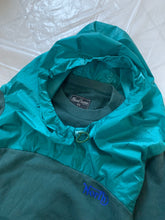 Load image into Gallery viewer, 2000s Final Home Teal Crewneck Sweater with Ripstop Monk Hood - Size M