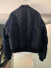 Load image into Gallery viewer, 1990s Armani Textured Nylon Bomber with Blue Contrast Seam Detail - Size XL