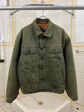 Load image into Gallery viewer, 1990s Armani Jeans Faded Green Trucker Jacket - Size L
