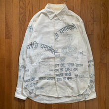 Load image into Gallery viewer, aw2004 Yohji Yamamoto Hindu Graphic Linen Shirt - Size L