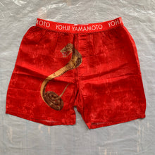Load image into Gallery viewer, aw2009 Yohji Yamamoto Red Cupro Cobra Shorts - Size XL