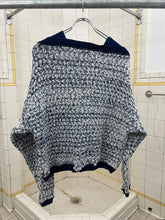 Load image into Gallery viewer, 1980s Marithe Francois Girbaud x Maillaparty Loose Heather Knit with Denim Boatneck Detail - Size M